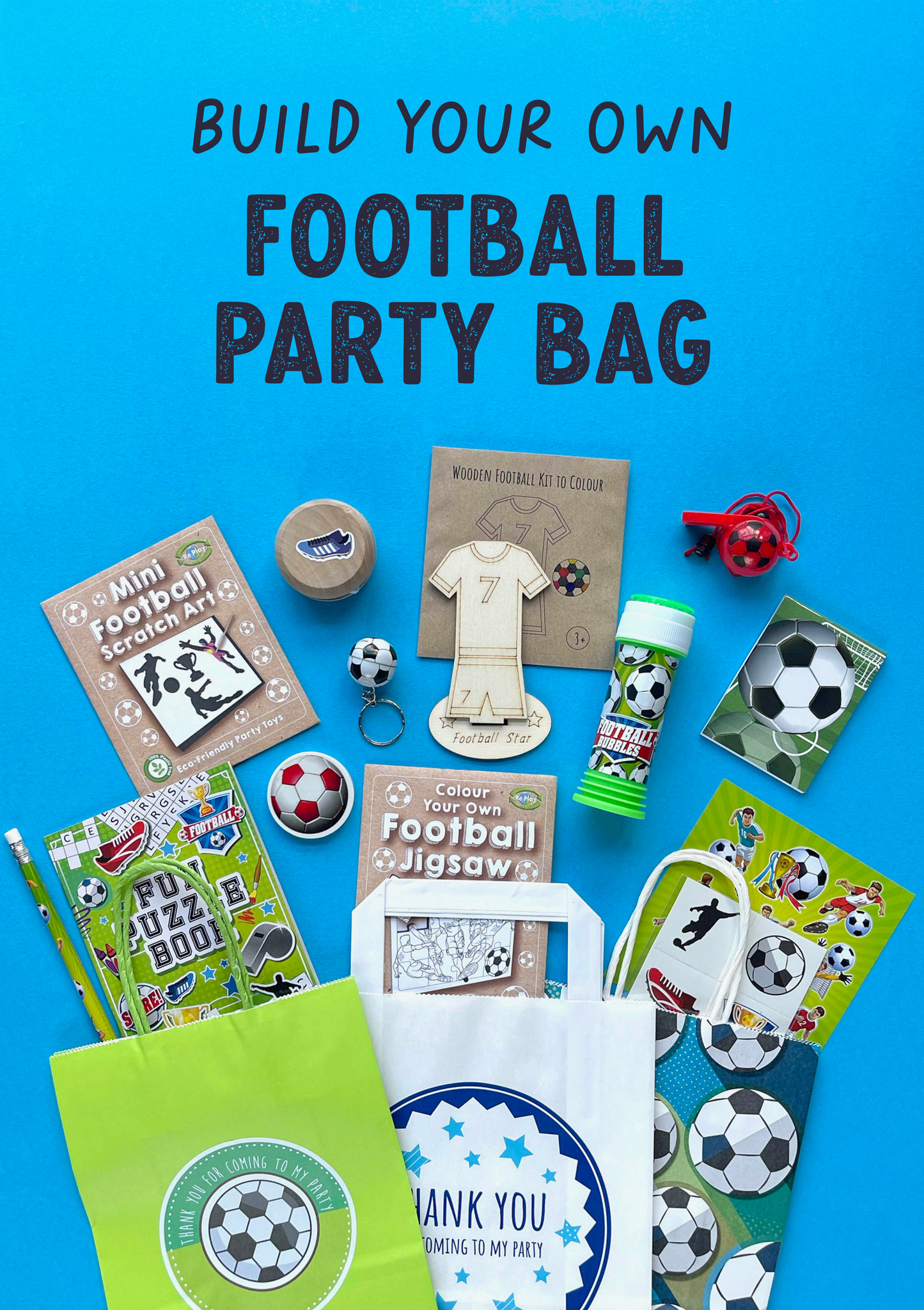 Football Party Bag - DIY-Bundle-The Curious Caterpillar