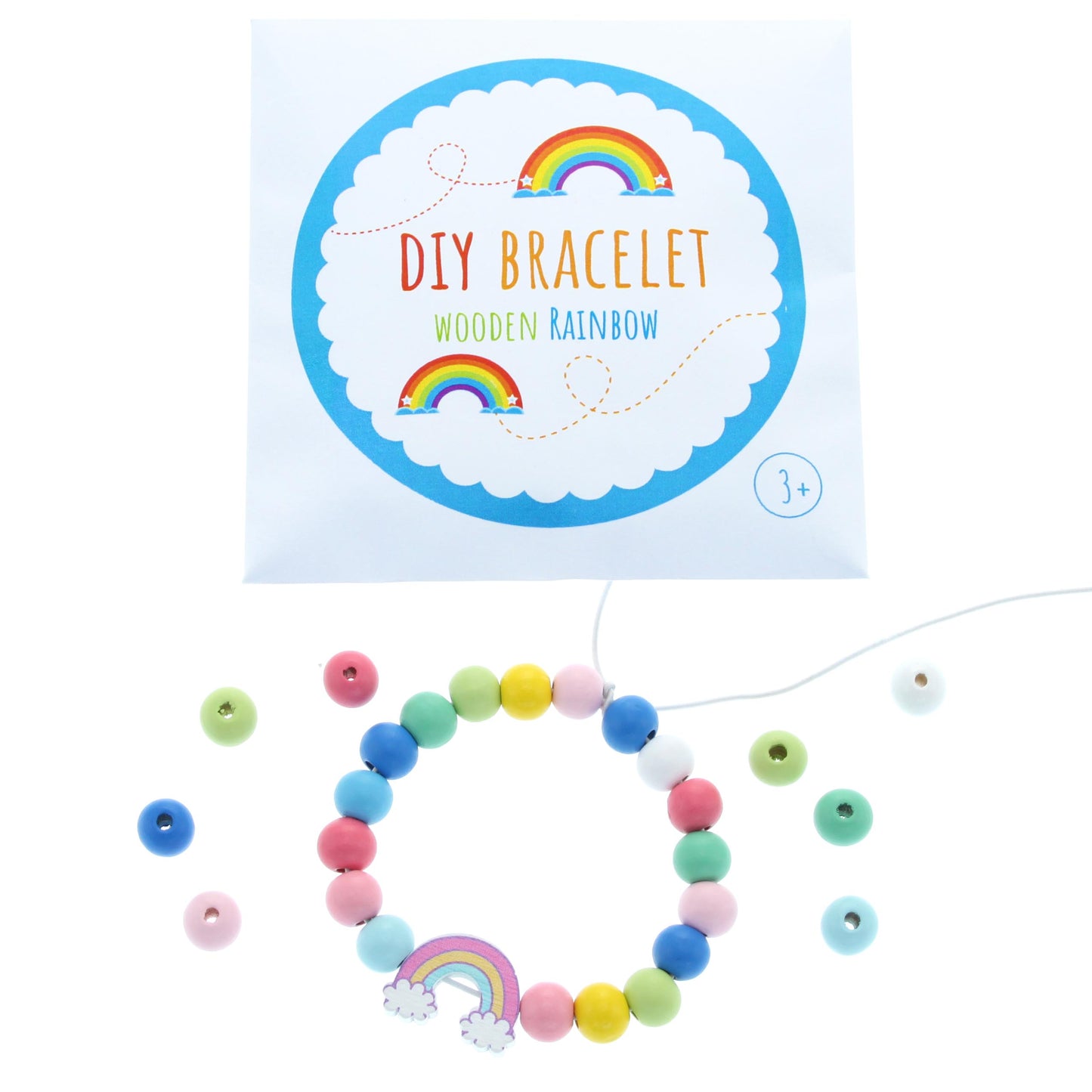 Wooden Rainbow DIY Bracelet Set-Party Bag Fillers - Girls-The Curious Caterpillar