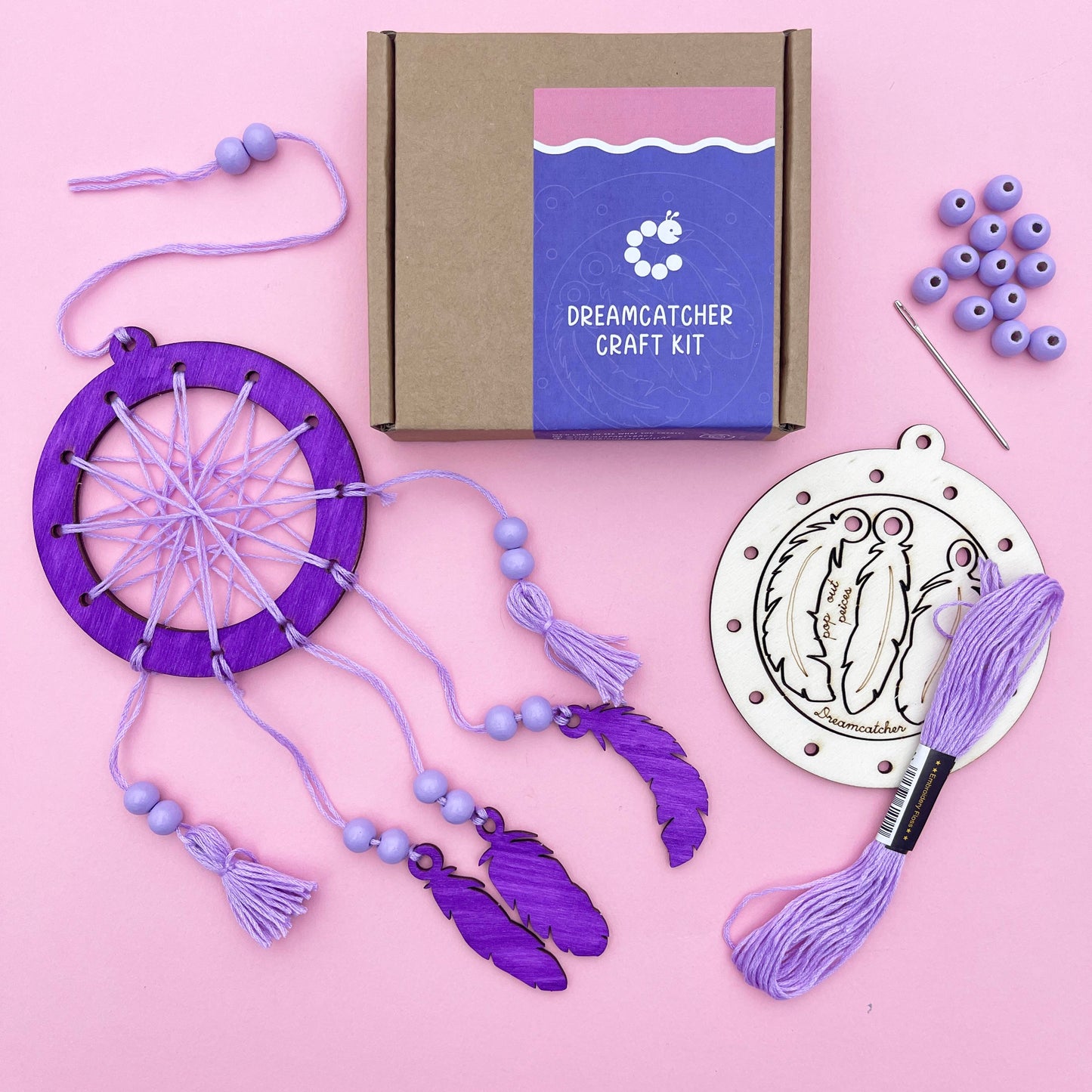 Dreamcatcher Craft Kit - Pink/Lilac-Party Bag Fillers - Boys-The Curious Caterpillar