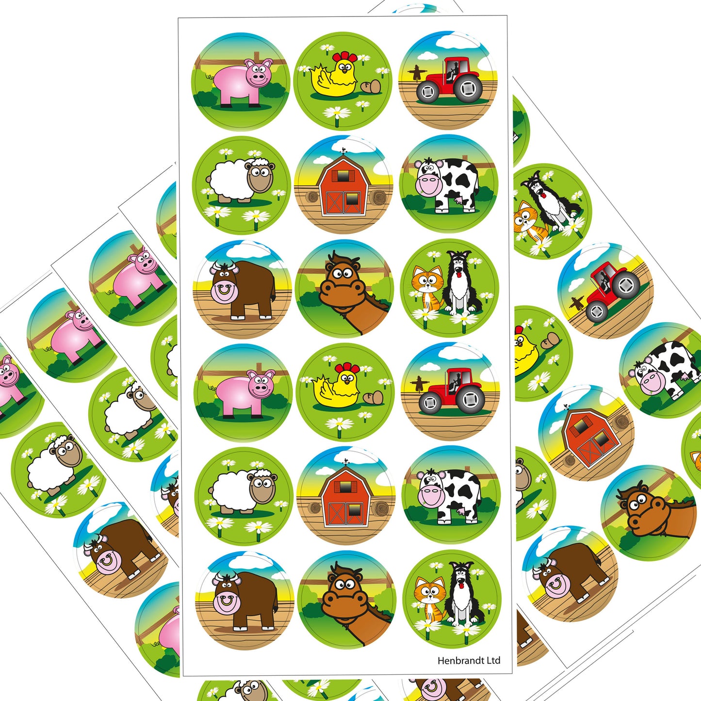 Farm Sticker Sheet-Party Bag Fillers - Boys-The Curious Caterpillar