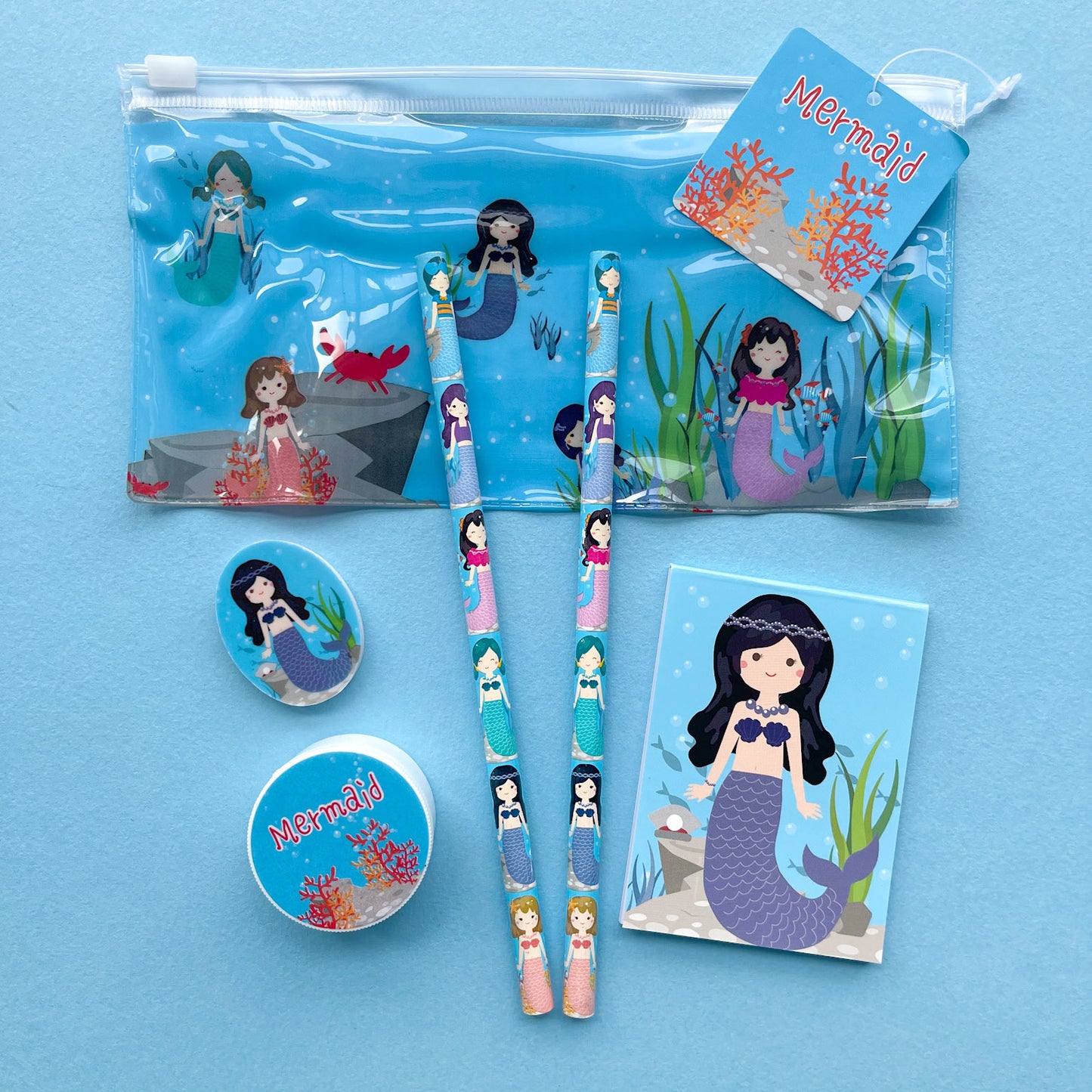 Filled Pencil Case - Mermaid-Party Bag Fillers - Girls-The Curious Caterpillar