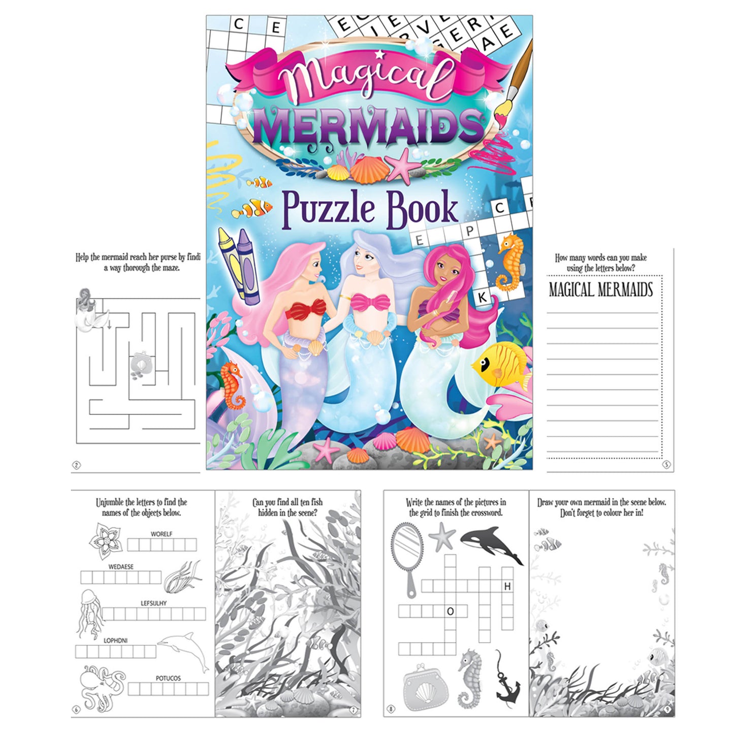 Mermaid Puzzle Book-Party Bag Fillers - Girls-The Curious Caterpillar