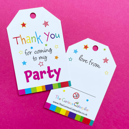 Thank You For Coming To My Party Tag - Pink