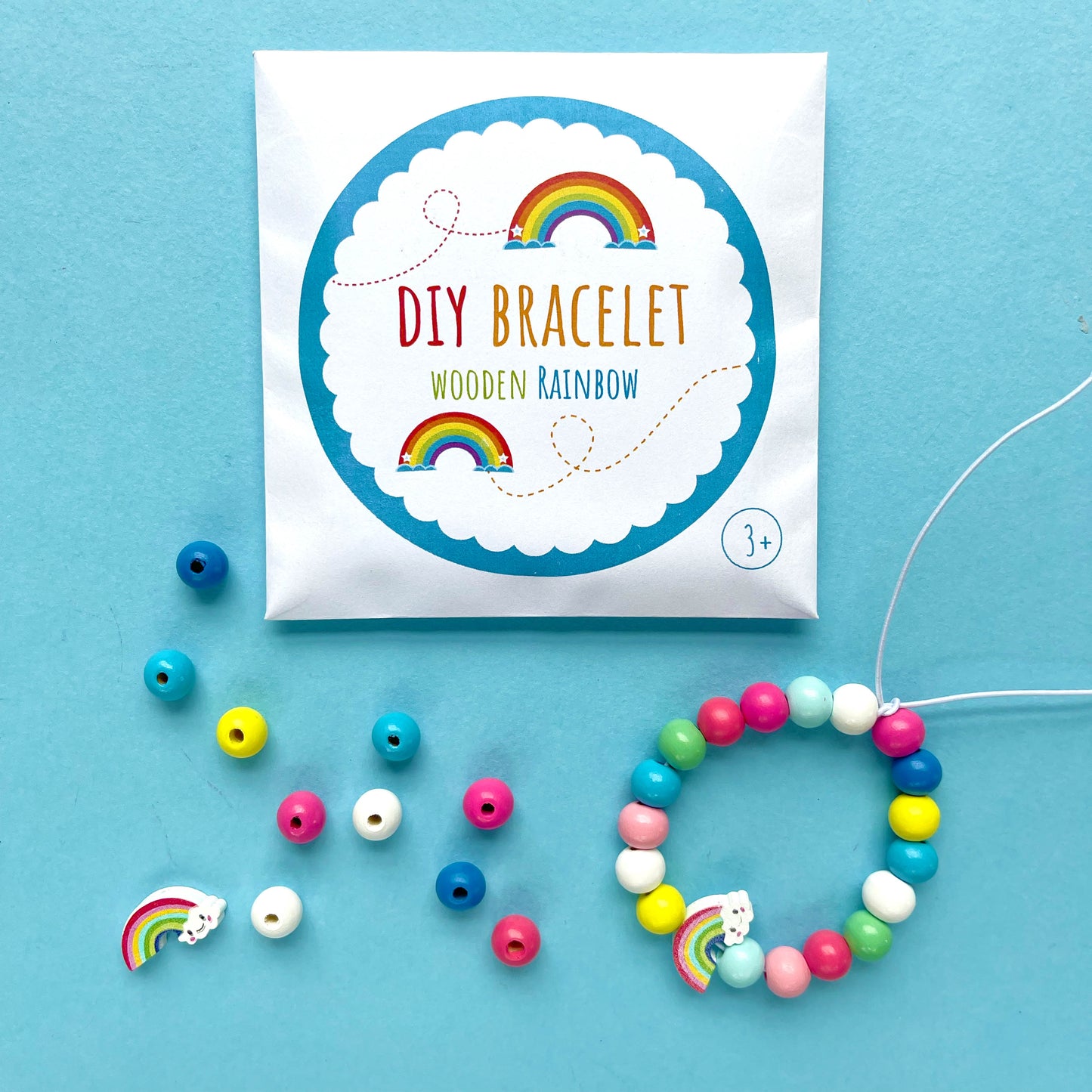 Wooden Rainbow DIY Bracelet Set