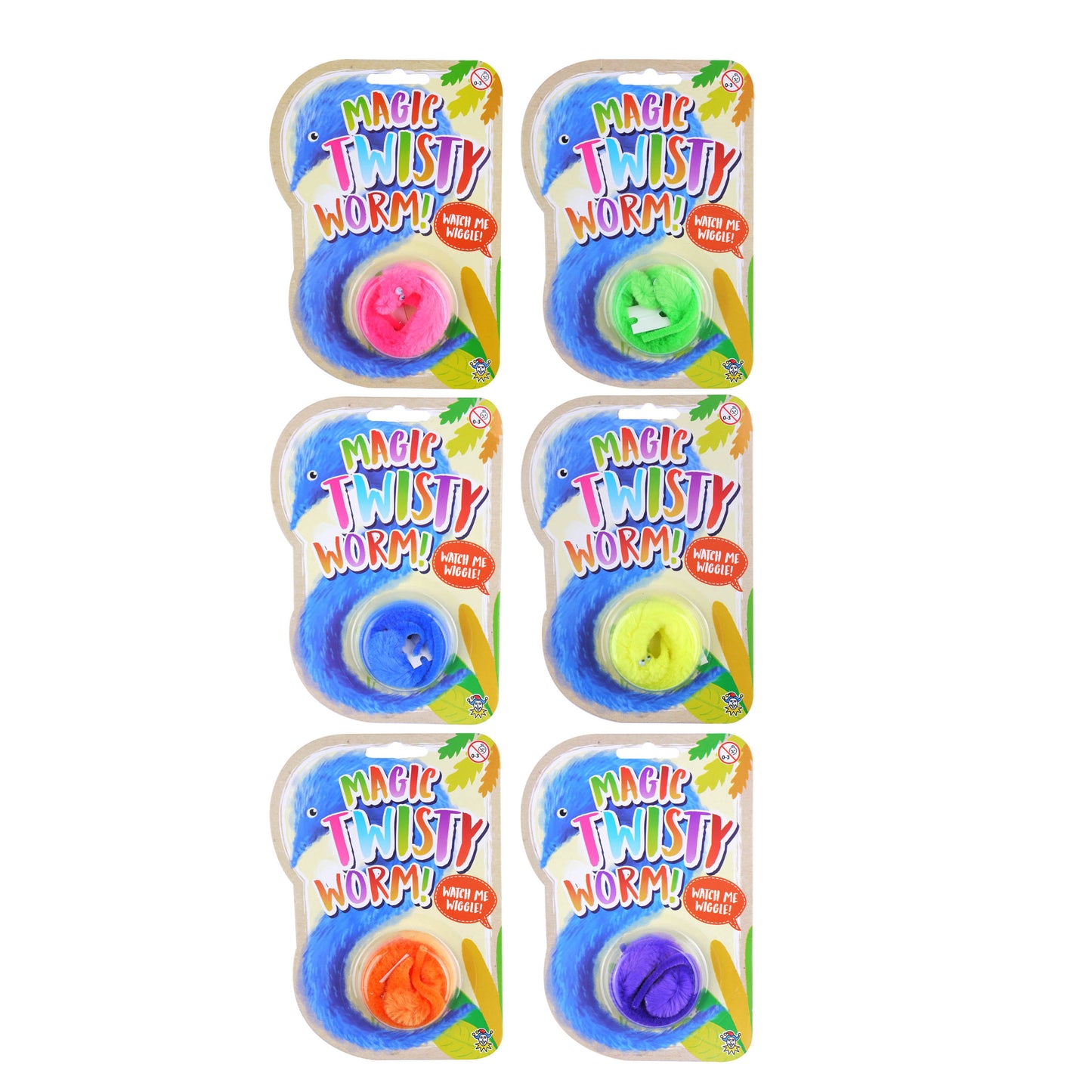 Magic Twisty Worm (20cm) 6 Assorted Colours-Party Bag Fillers - Boys-The Curious Caterpillar