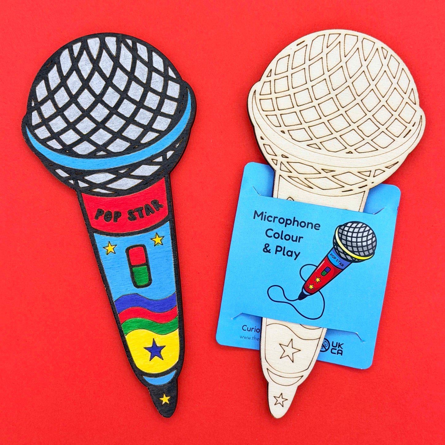 Wooden Microphone - Colour & Play - Unisex