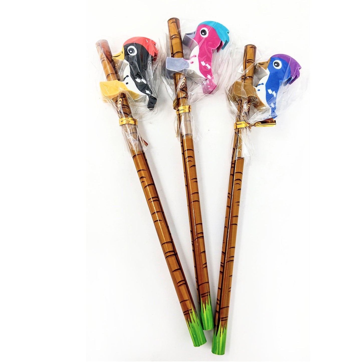 Woodpecker Pencil with eraser topper-Party Bag Fillers - Girls-The Curious Caterpillar