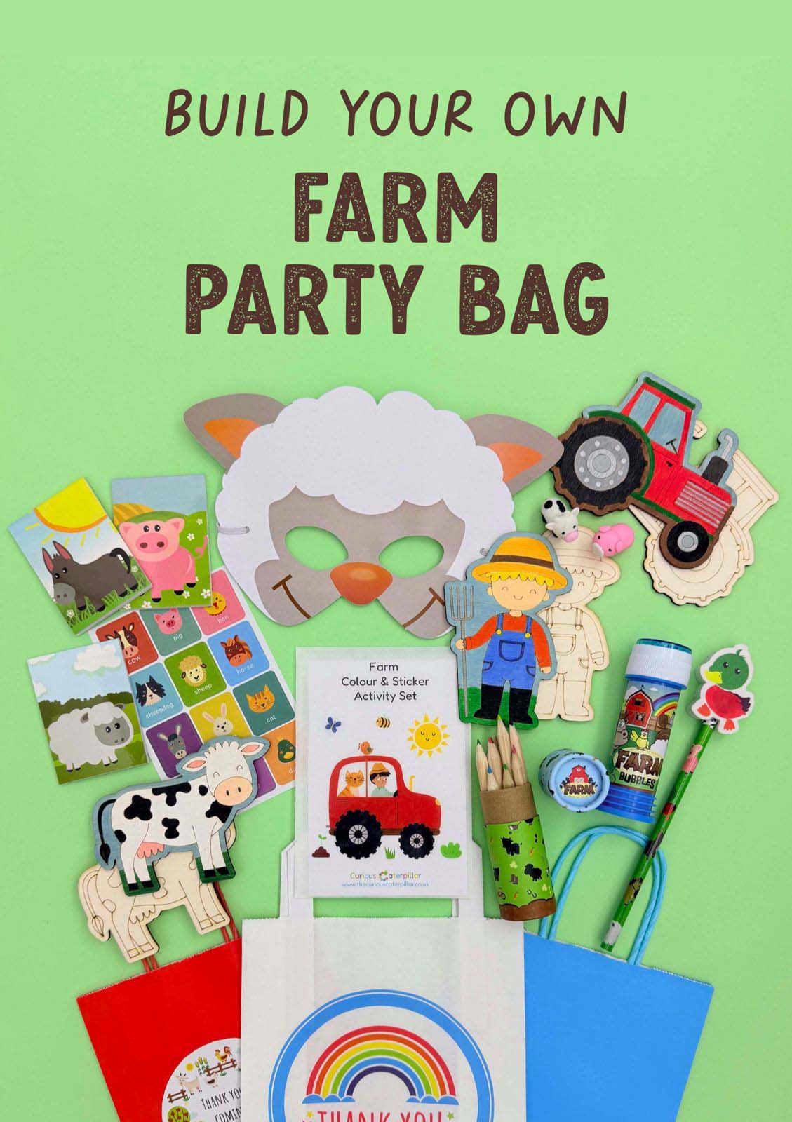 Build your own farm themed party bag