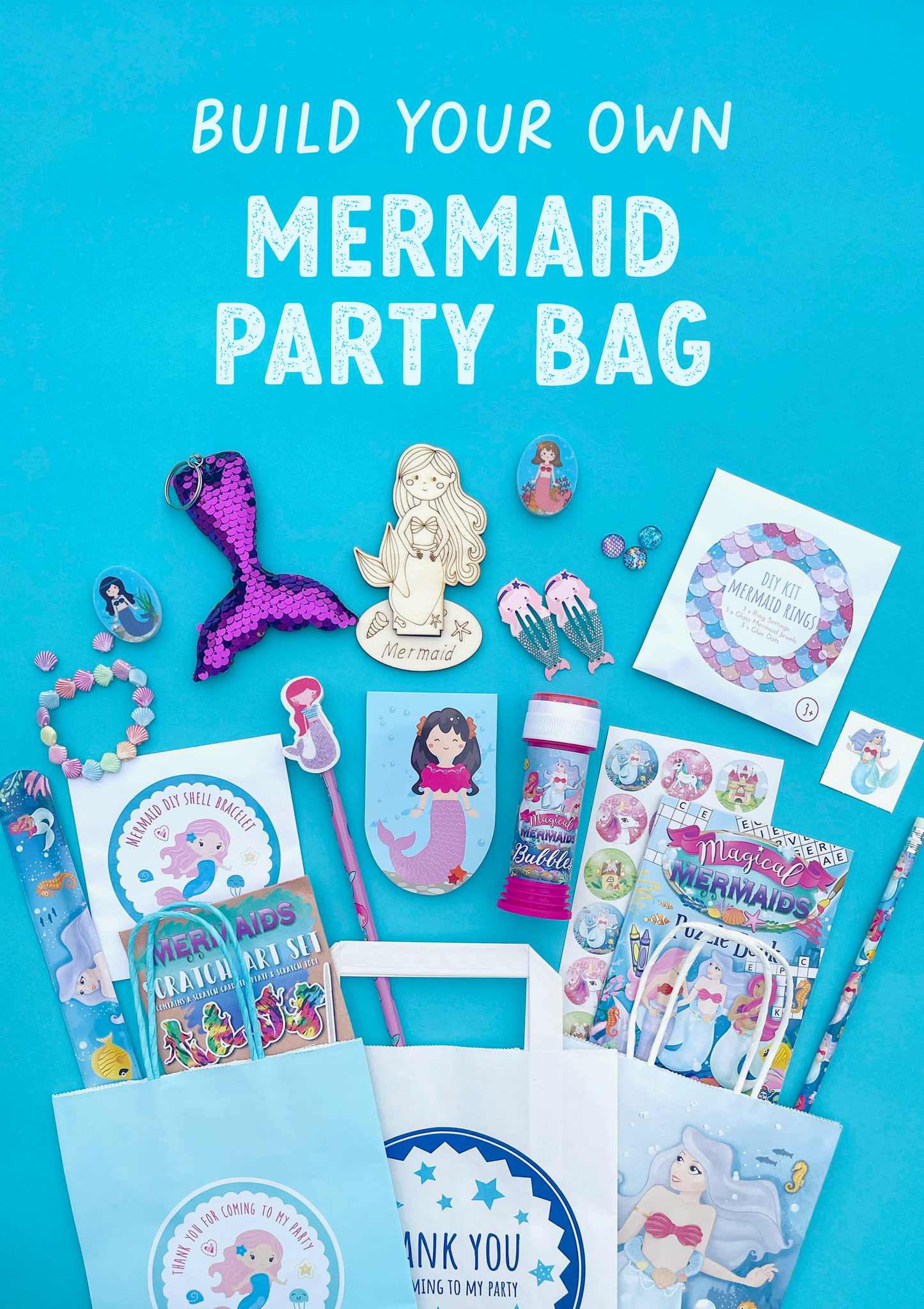 Mermaid Party Bag - DIY -The Curious Caterpillar