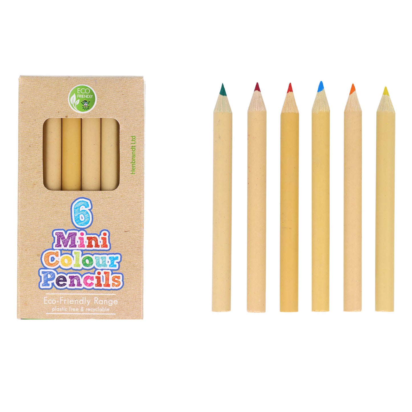 Eco colouring pencils 6pk-Party Bag Fillers - Boys-The Curious Caterpillar