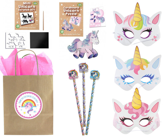 Unicorn Theme Party Bag | Eco Conscious | Low Plastic Content - Ready to Fill Party Bags | Childrens Party Bags | Party Bags
