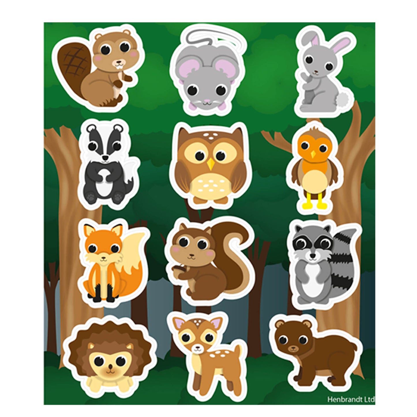 Woodland Animal Stickers-Party Bag Fillers - Girls-The Curious Caterpillar