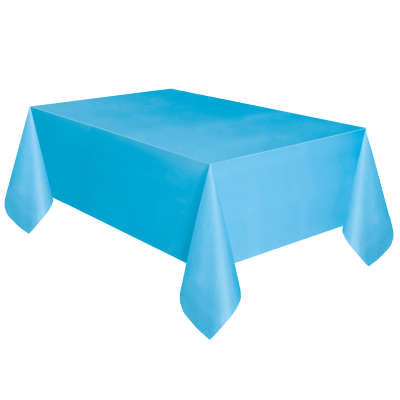 Powder Blue Plastic Tablecover