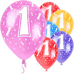 Age 1 12 inch Pearlised Balloons
