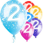 Age 2 12 inch Pearlised Balloons