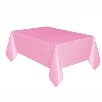 Lovely Pink Plastic Tablecover