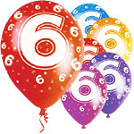 Age 6 12 inch Pearlised Balloons