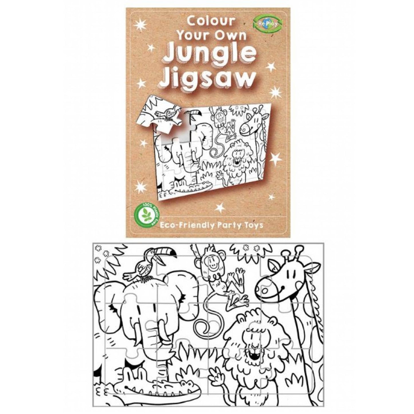 Jungle Jigsaw - Colouring-Party Bag Fillers - Boys-The Curious Caterpillar