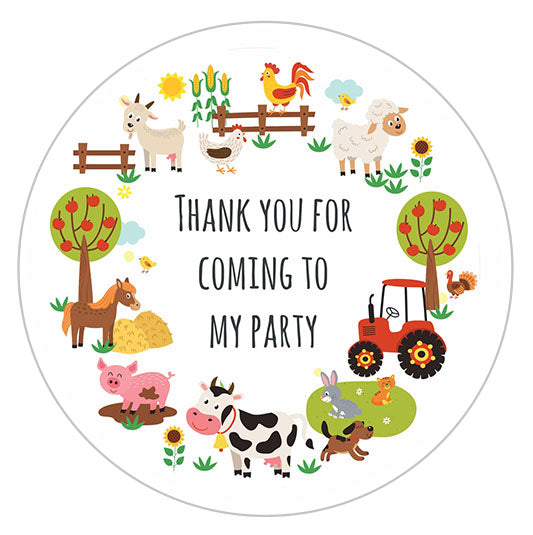 Farm Party Label - 10cm-The Curious Caterpillar
