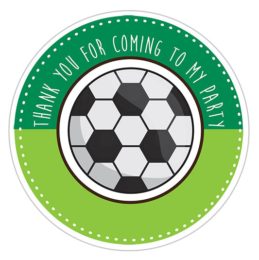 Football Party Label - 10cm-The Curious Caterpillar