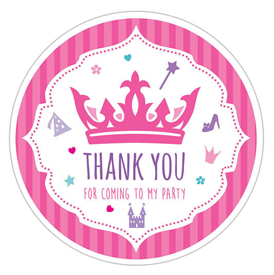 Princess Party Label - 10cm-The Curious Caterpillar