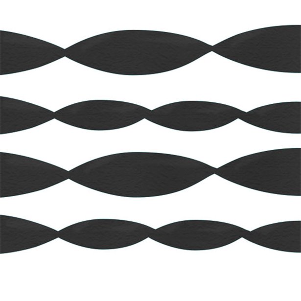Black Crepe Paper Streamer