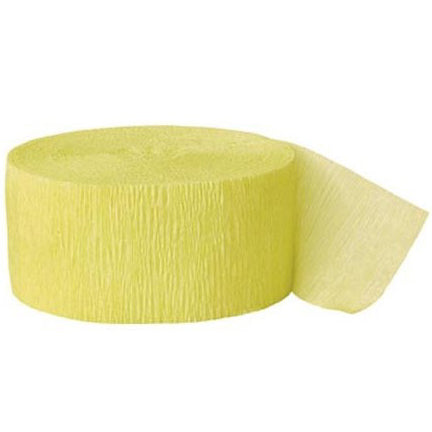 Canary Yellow Crepe Paper Streamer