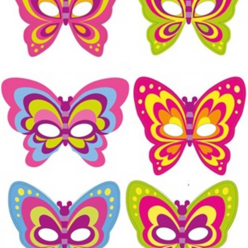 Butterfly Mask - Card-Party Bag Fillers - Girls-The Curious Caterpillar