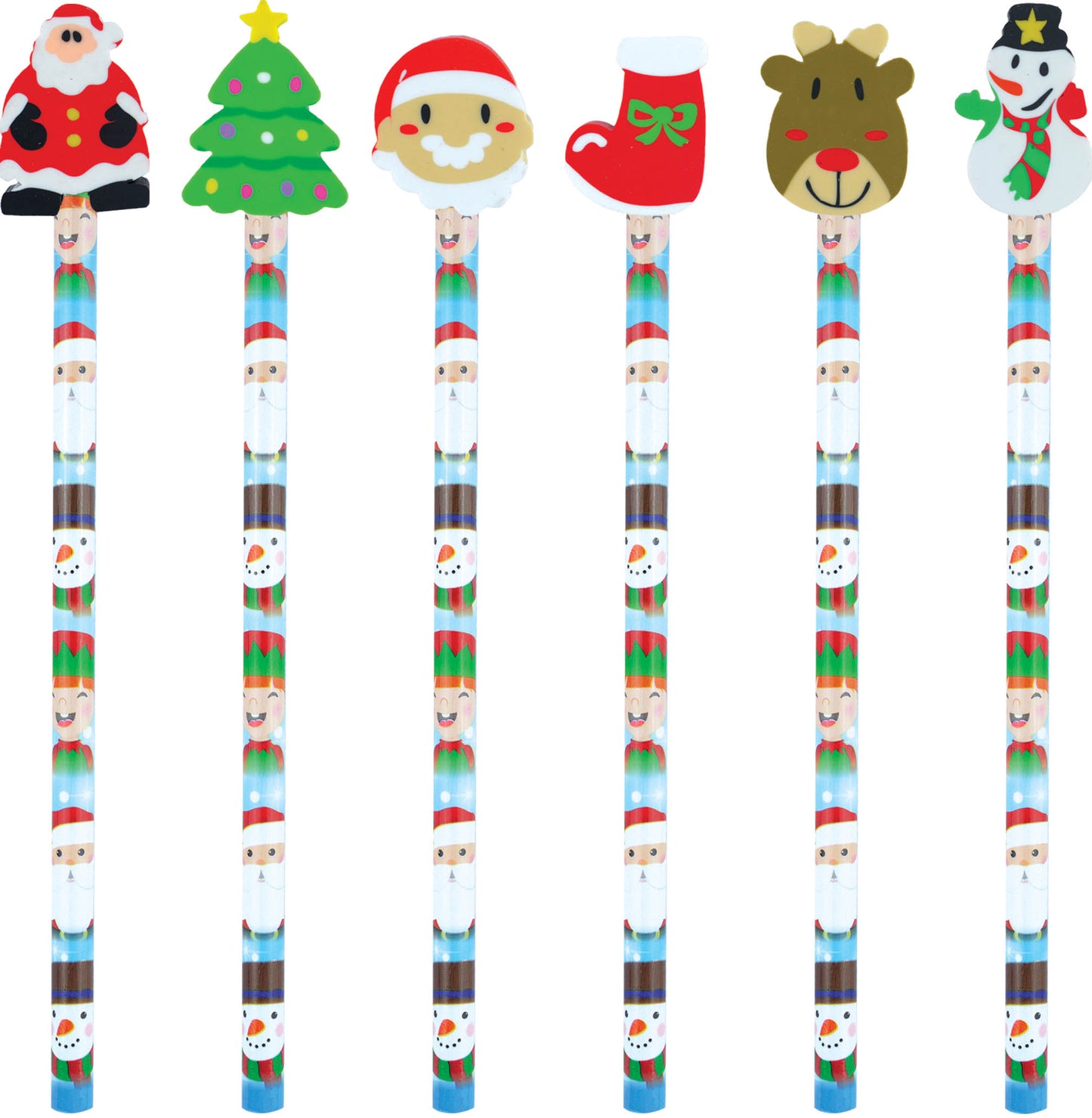 Festive Christmas Pencil and Eraser