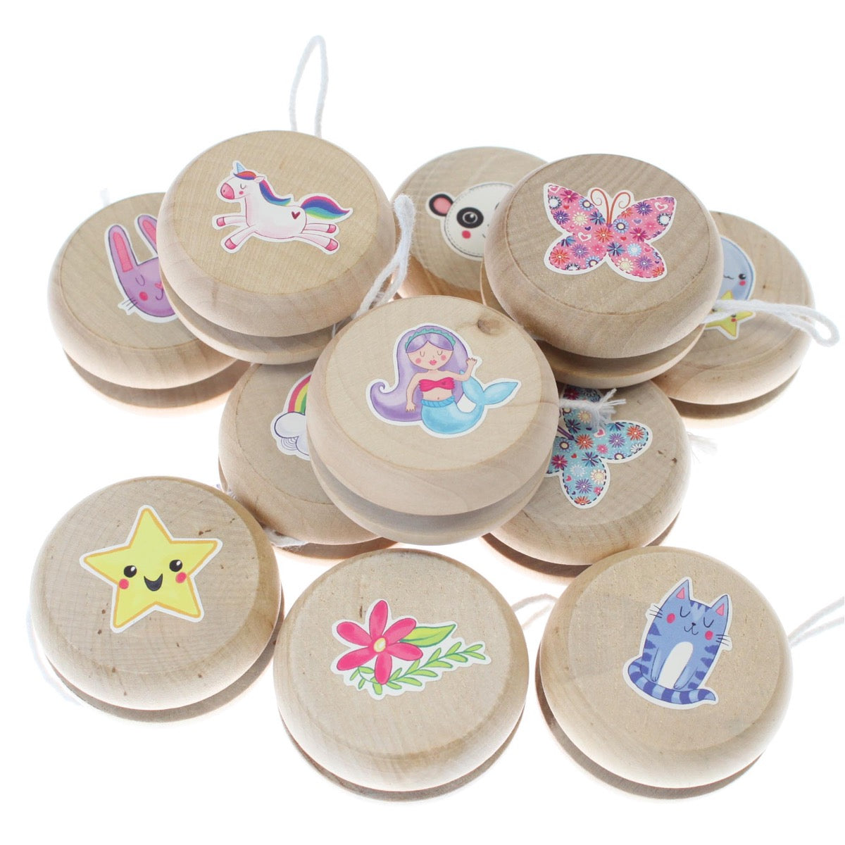 Wooden Yoyo - Cute Girl-Party Bag Fillers - Girls-The Curious Caterpillar
