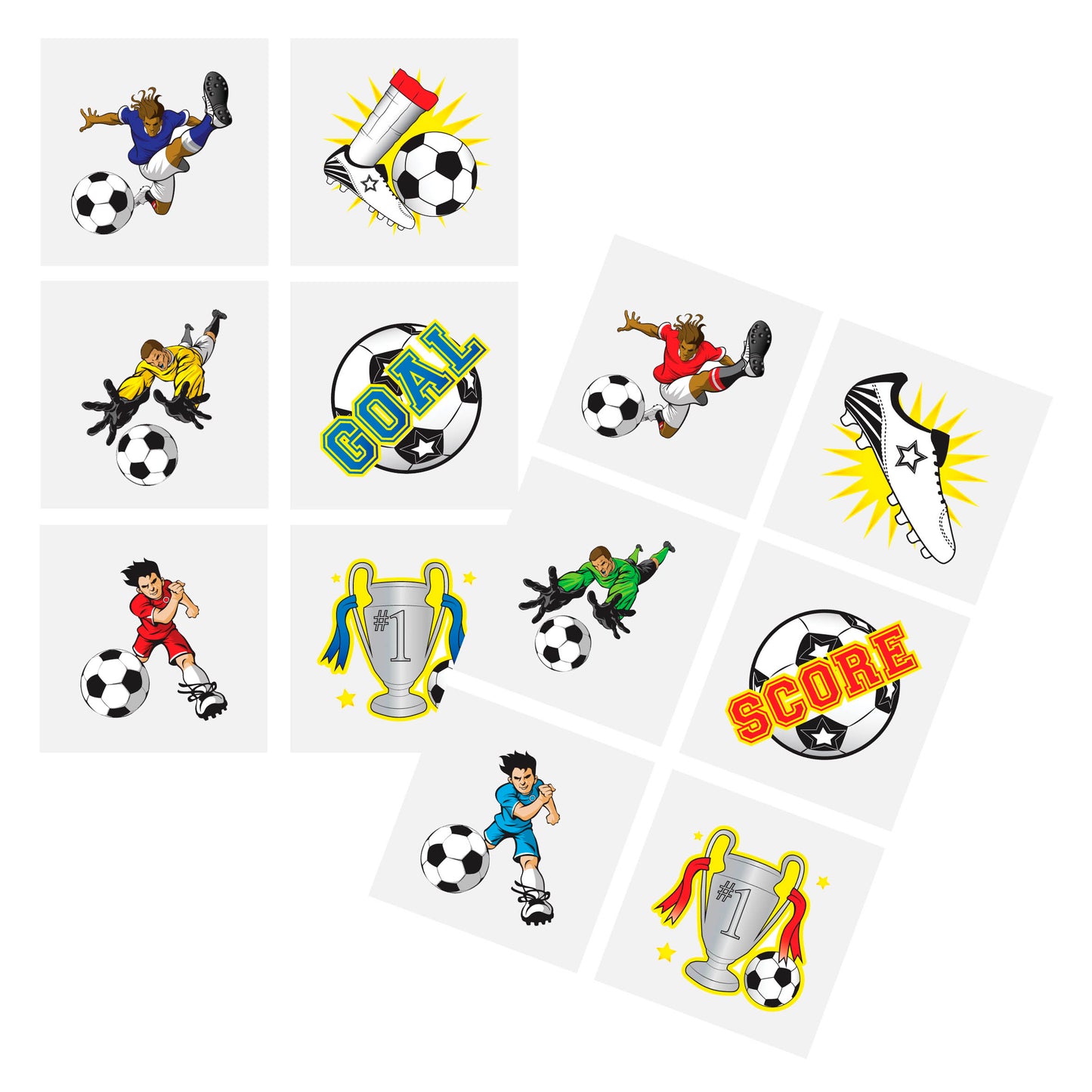 Football Tattoos-Party Bag Fillers - Boys-The Curious Caterpillar
