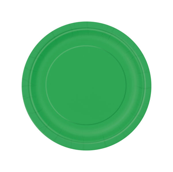 Emerald Green Paper Plates 17cm - 20pk