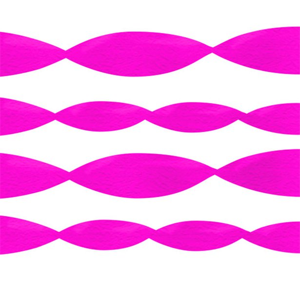 Hot Pink Crepe Paper Streamer