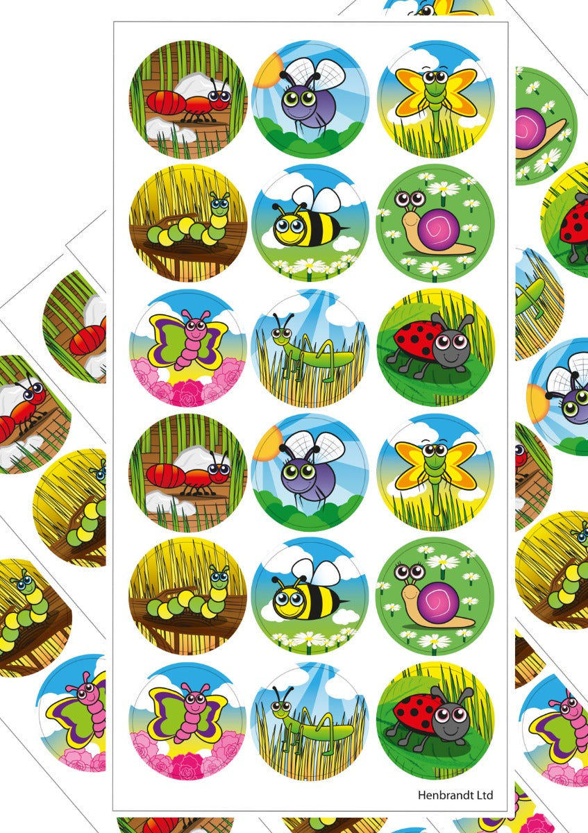 Insect Sticker Sheet-Party Bag Fillers - Boys-The Curious Caterpillar