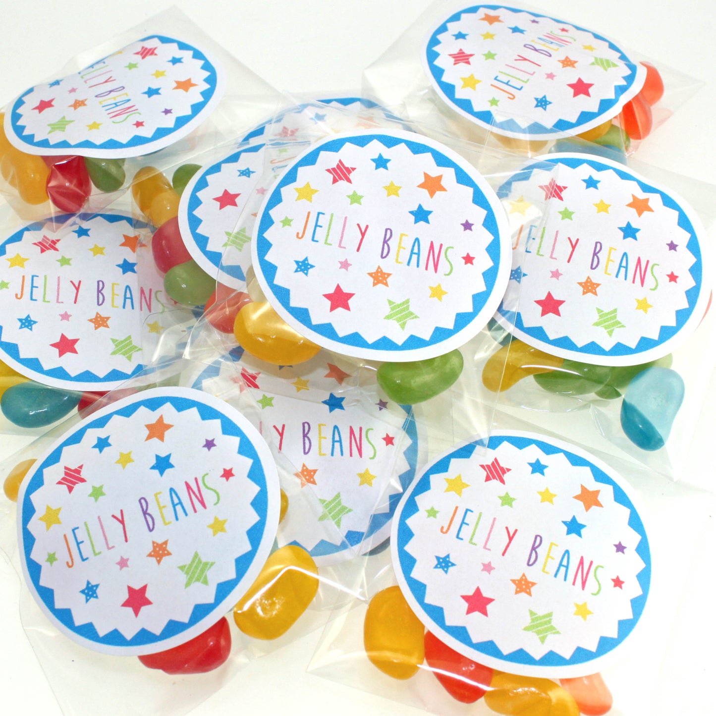 Jelly Bean Sweets Blue Stars - 20g-The Curious Caterpillar