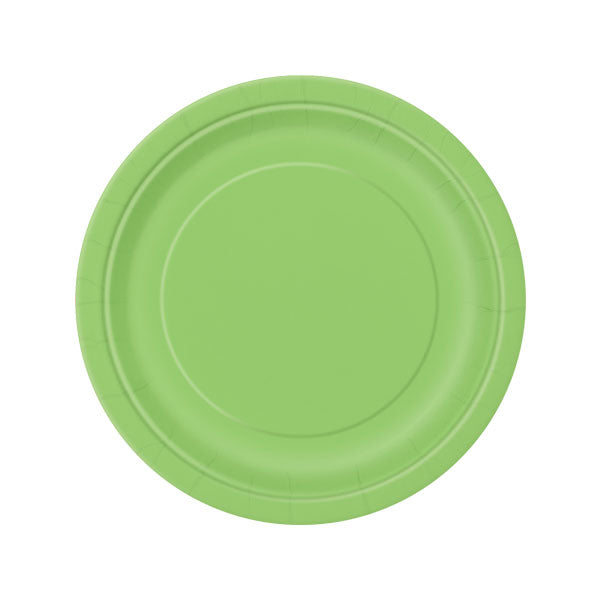 Lime Green Paper Plates 17cm - 20pk