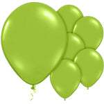 A Pack of 10 Lime Green Helium Quality Balloons