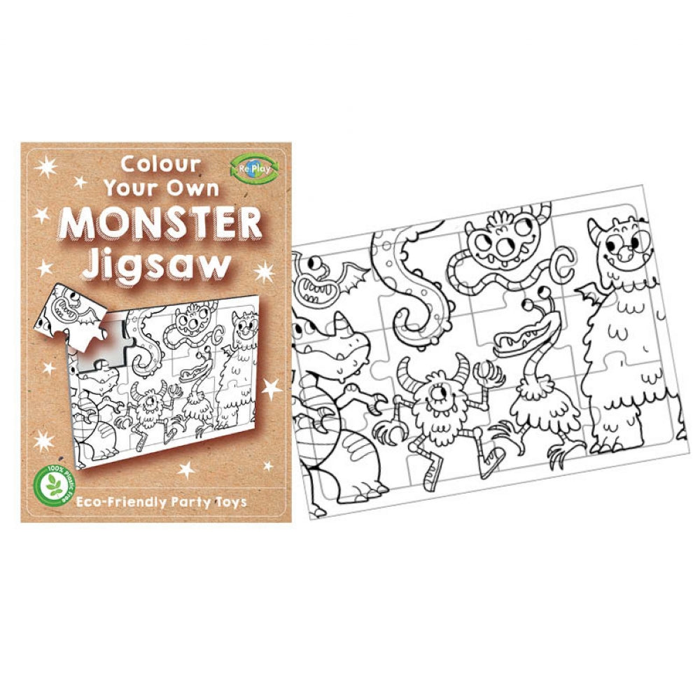 Monster Jigsaw - Colour Me In-Party Bag Fillers - Boys-The Curious Caterpillar