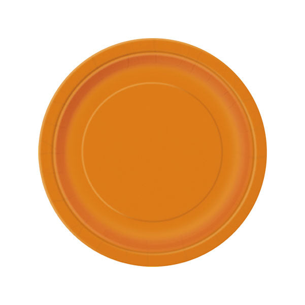 Orange Paper Plates 17cm - 20pk