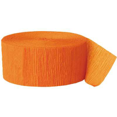 Orange Crepe Paper Streamer