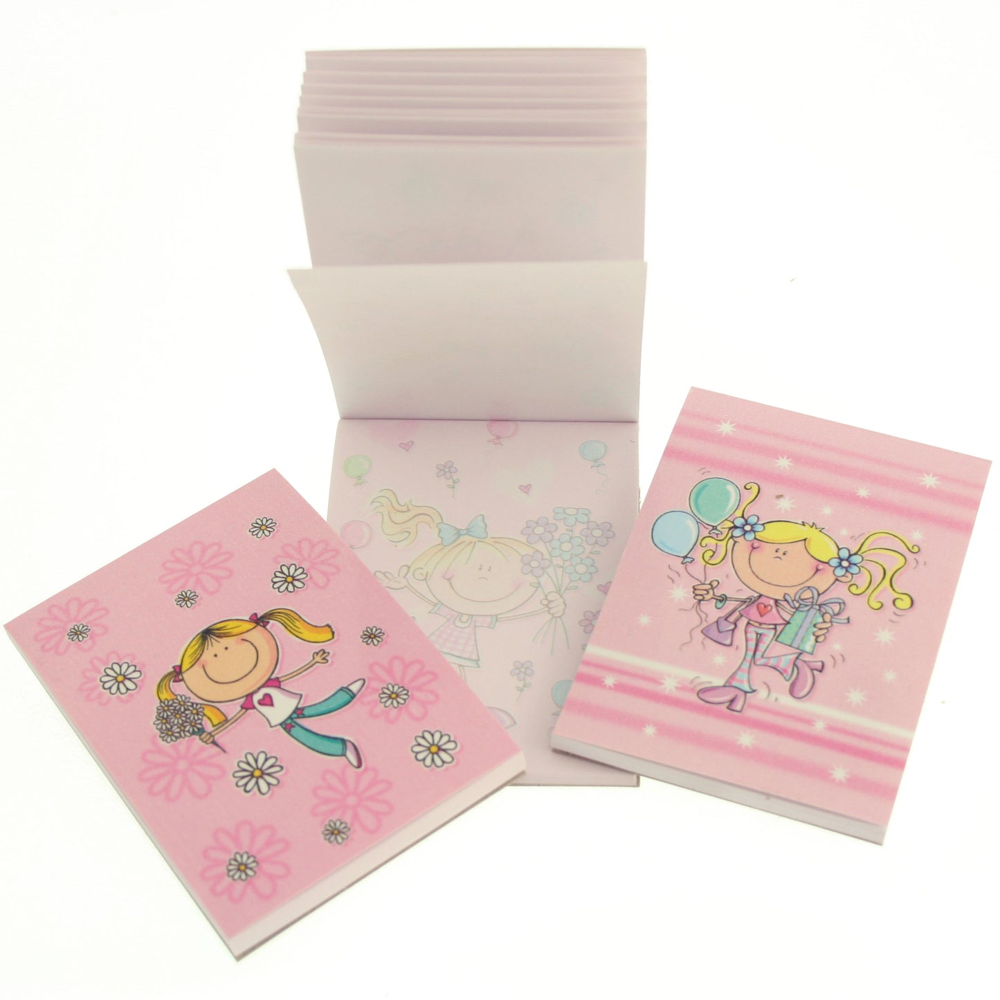 Pink Girl Memo Pad-Party Bag Fillers - Girls-The Curious Caterpillar