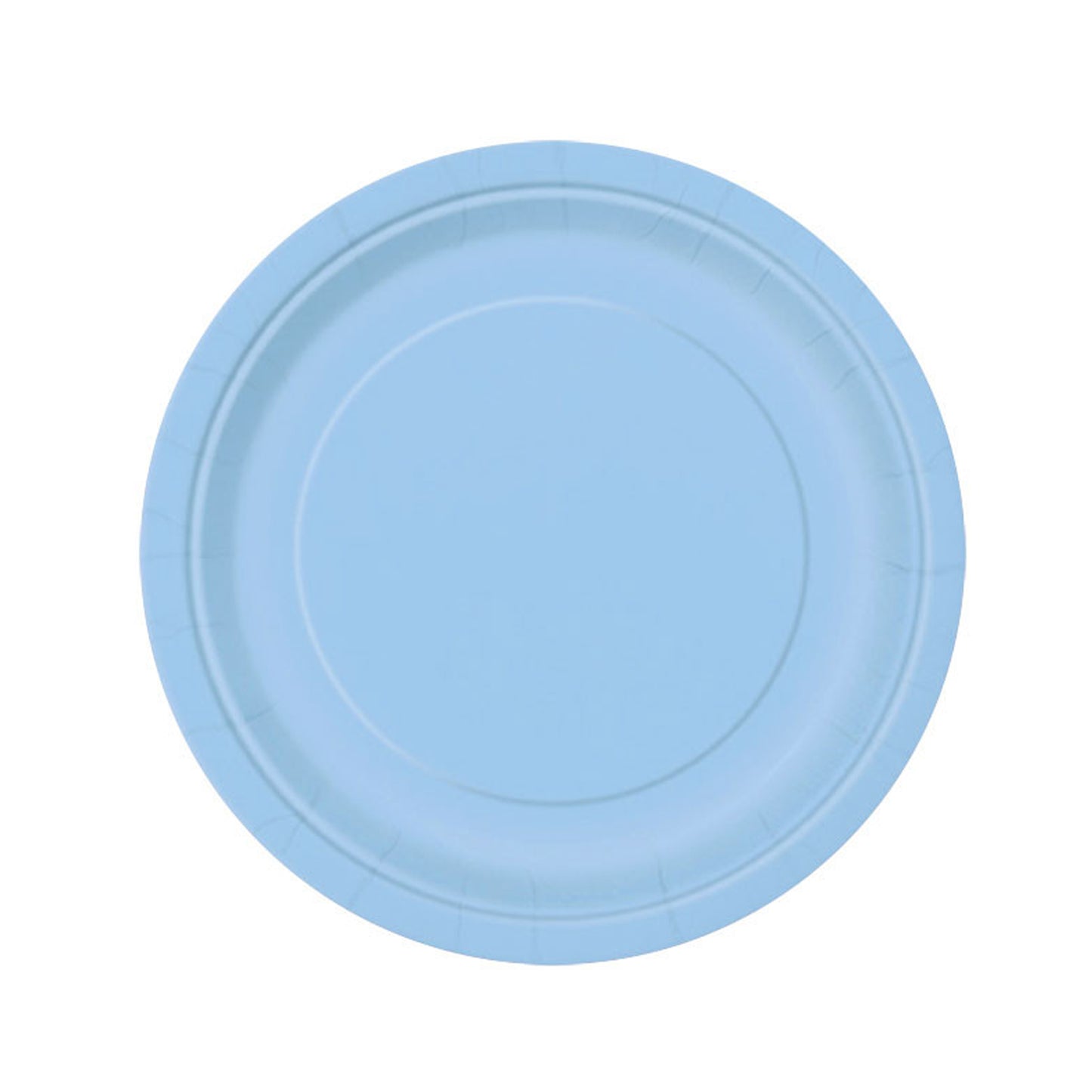 Powder Blue Paper Plates 17cm - 20pk