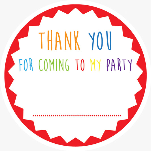 9.5cm - Party Bag Labels - Generic