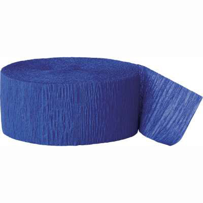 Royal Blue Crepe Paper Streamer