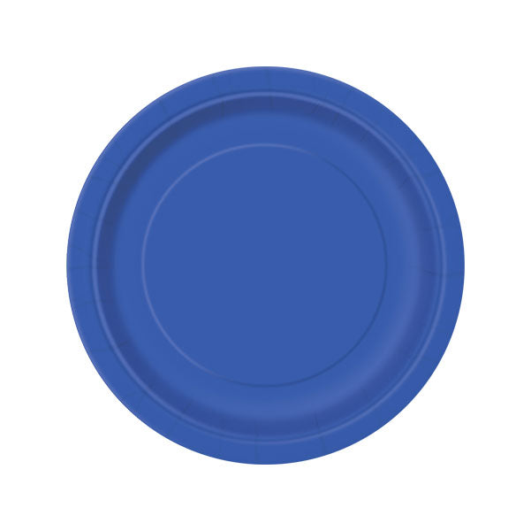 Royal Blue Paper Plates 17cm - 20pk