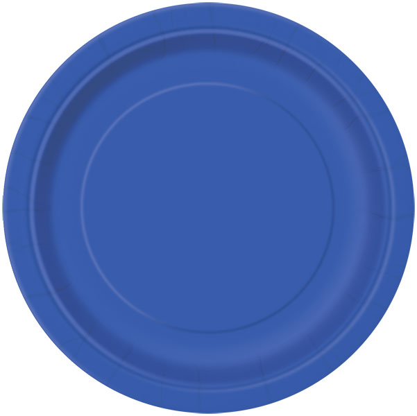 Royal Blue Paper Plates 22cm 16 Pack