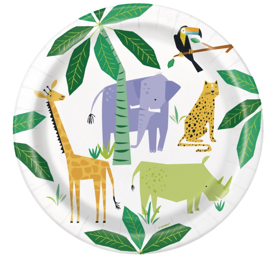 Safari Paper Plates - 8pk - 22cm
