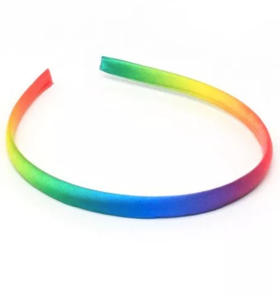 Rainbow Satin Aliceband - 1cm-Party Bag Fillers - Girls-The Curious Caterpillar
