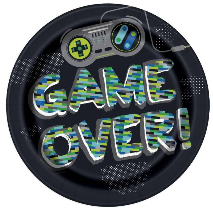 Gamer 23cm Paper Plate - 8pk
