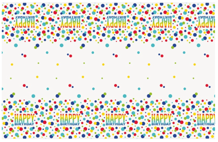 Rainbow Spot Plastic Tablecover